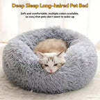 Lit donut en peluche pour chien et chat – doux et lavable
