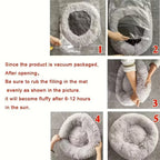 Lit donut en peluche pour chien et chat – doux et lavable