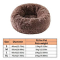 Lit donut en peluche pour chien et chat – doux et lavable