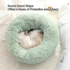 Lit donut en peluche pour chien et chat – doux et lavable