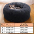 Lit donut en peluche pour chien et chat – doux et lavable