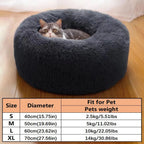 Lit donut en peluche pour chien et chat – doux et lavable